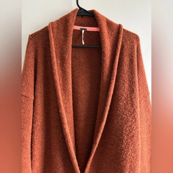 FREE PEOPLE Eucalyptus Oversized Cardigan In Mustard size S - Picture 6 of 16